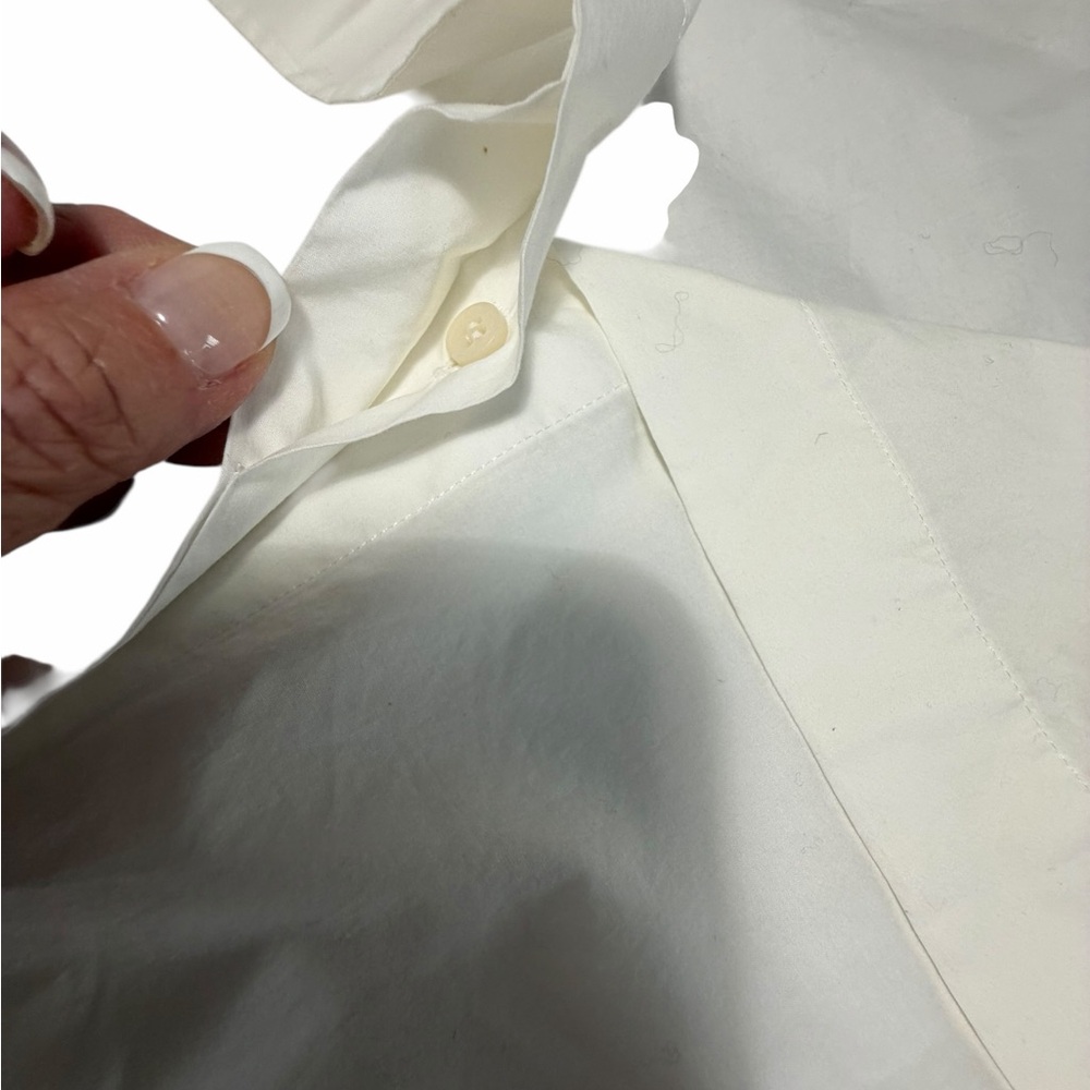 COS White Oversized Button-Down Wide Collared Shi… - image 9